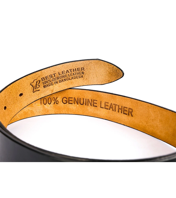 BB1 Genuine Leather Premium Quality Long Lasting Belt For Men - Image 4