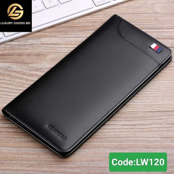 LW120C WILLIAMPOLO Mens Slim Leather Clutch Wallet 120C - Image 2