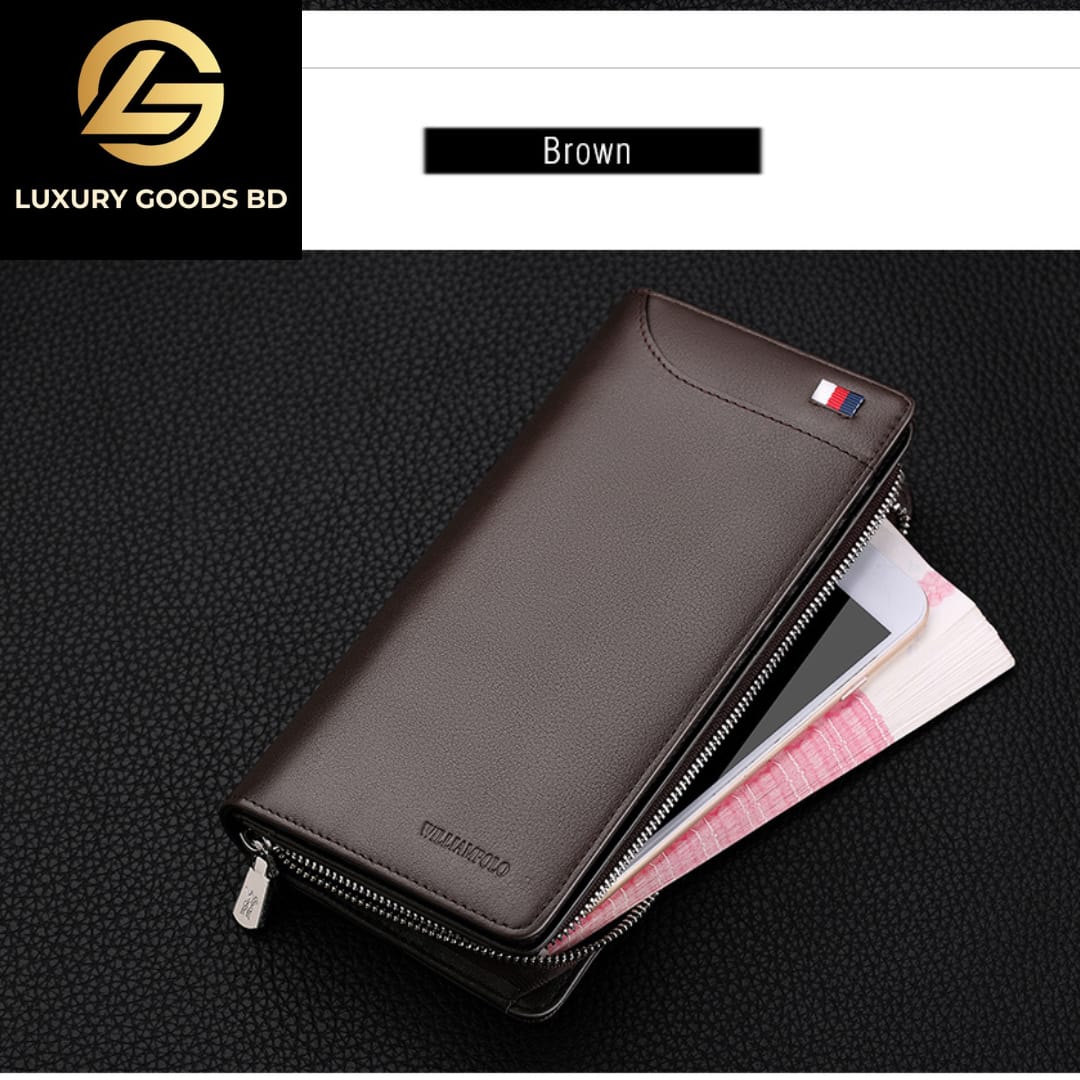 LW555C WILLIAMPOLO Luxury Cow Leather Long Clutch Wallet 555C - Image 5