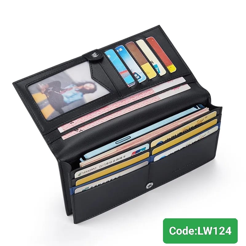 LW124 Leather Sonic Mens Slim Leather Clutch Wallet - Image 2
