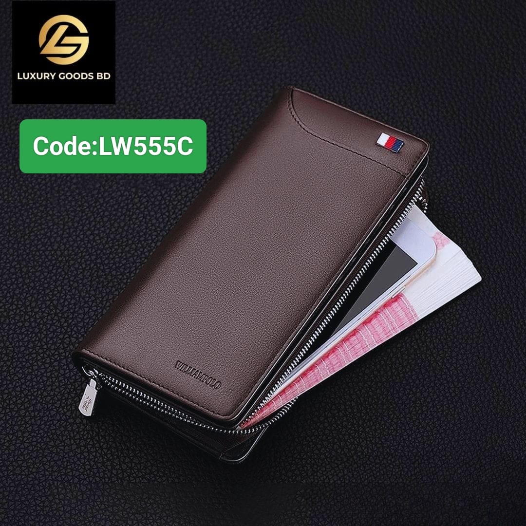 LW555B WILLIAMPOLO Luxury Cow Leather Long Clutch Wallet 555B - Image 3