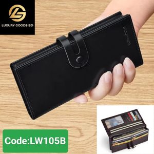 LW105B WILLIAMPOLO Mens Wallets Luxury Brand Genuine Leather Long Wallet