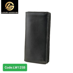 LW125B Leather Sonic Full Genuine Leather  Magnetic Men's  Long Purse Clutch Bag