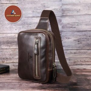CB44 LEATHER SONIC Genuine Leather Luxury Brand Multifunctional Chest Bag