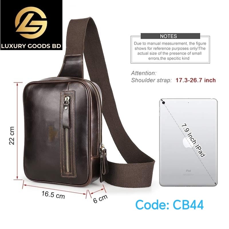 CB44 LEATHER SONIC Genuine Leather Luxury Brand Multifunctional Chest Bag - Image 2