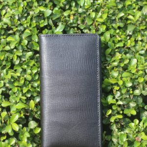 LW127B Leather Sonic Full Genuine Dise Leather  Magnetic Men's  Long Purse Clutch Bag