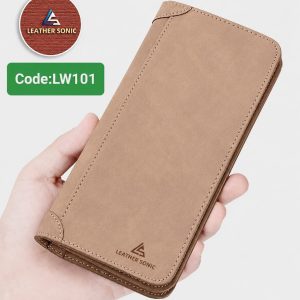 LW101 Leather Sonic Mens Slim Leather Clutch Wallet